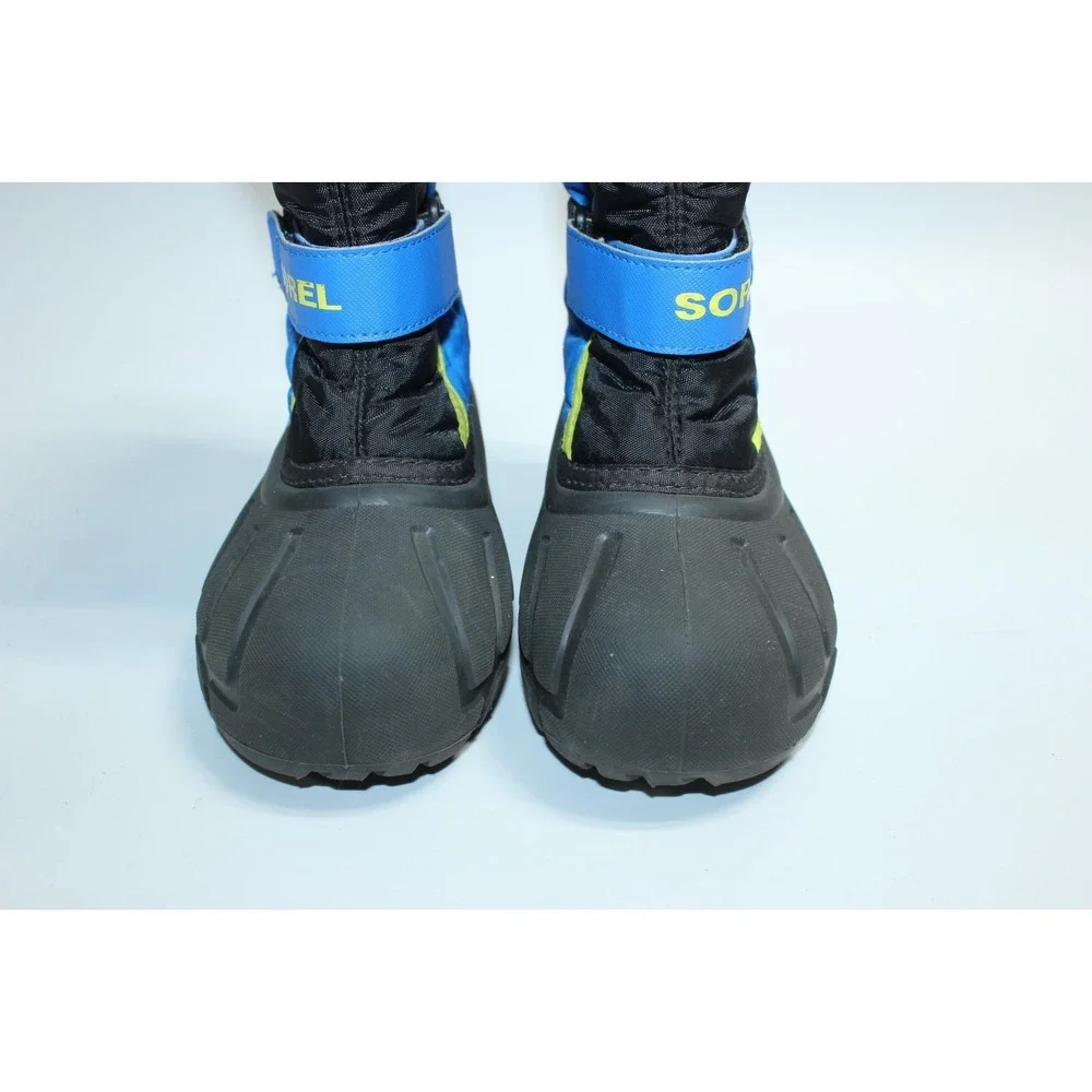 SOREL Flurry Youth Kids Insulated Winter Waterproof Snow Boots Blue-Black Size 1